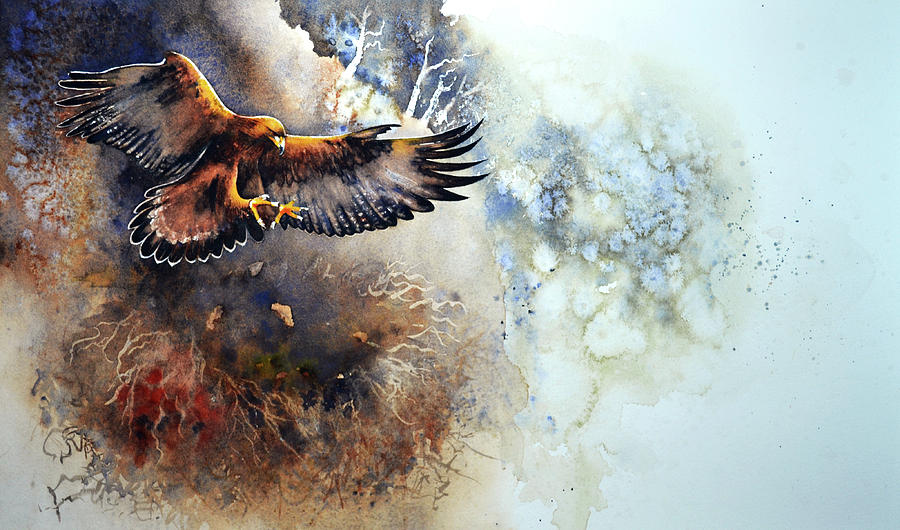 Eagle Descending Painting by Paul Dene Marlor