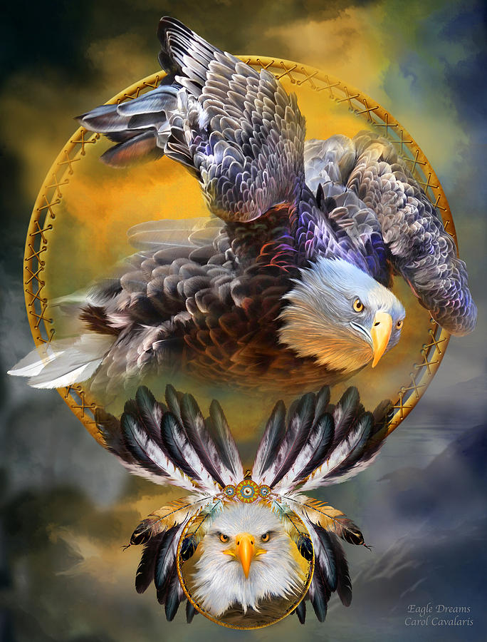 Eagle Dreams Mixed Media by Carol Cavalaris