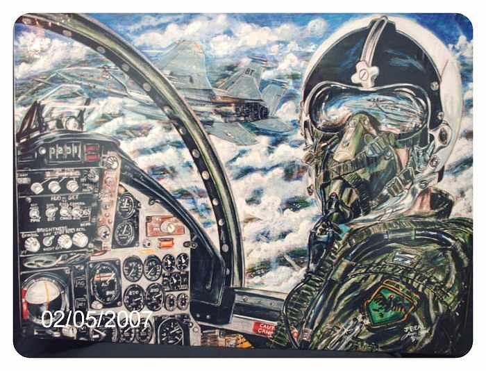 Airplane Drawing - Eagle Driver F-15A by James Beal Airplane Drawing - Eagle Driver F-15A by James Beal