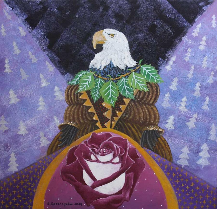 Eagle Painting by Elzbieta Goszczycka