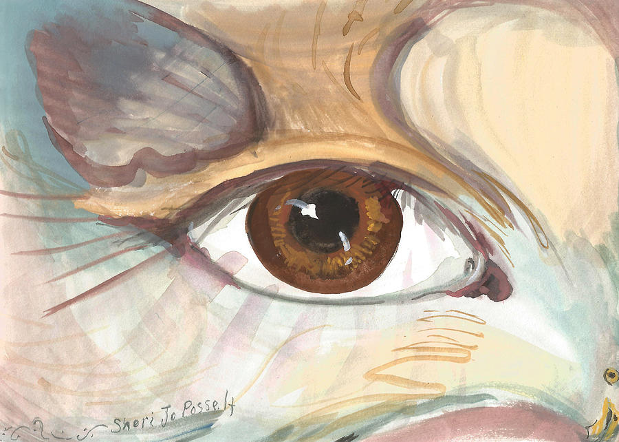 Eagle Eye Painting by Sheri Jo Posselt