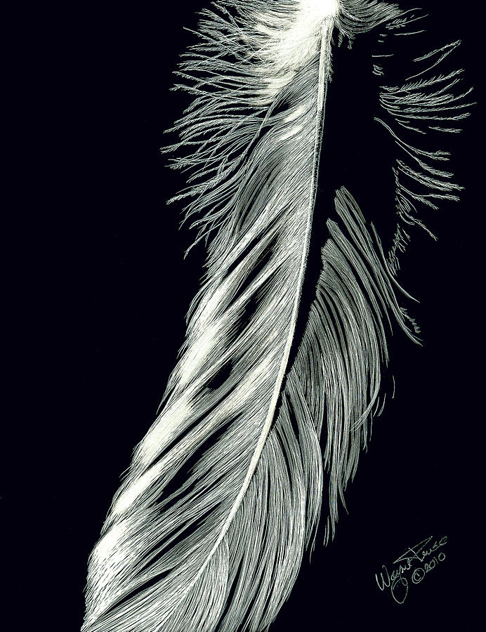 Eagle Feather Painting by Wayne Pruse