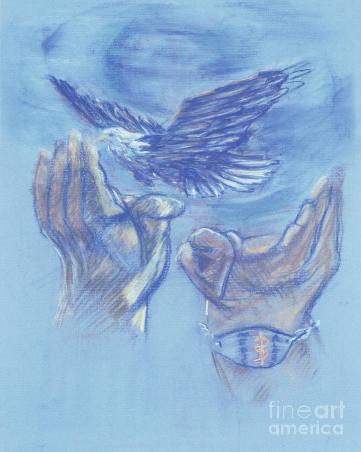 Eagle Flying in Freedom - BGEFF Painting by Fr Bob Gilroy SJ