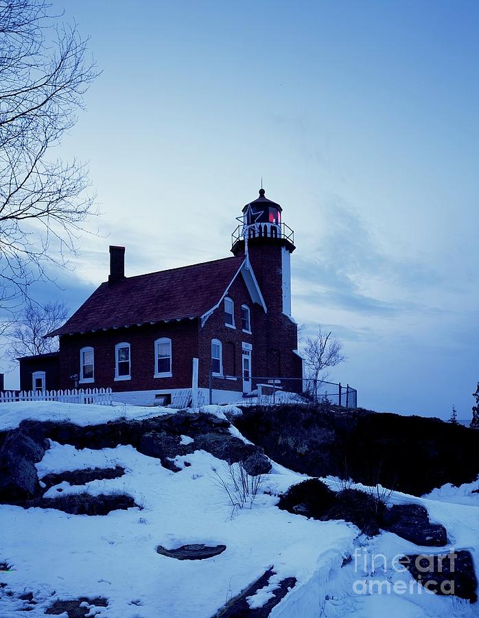 Eagle Harbor Lighthouse Michigan Painting by Pd - Fine Art America