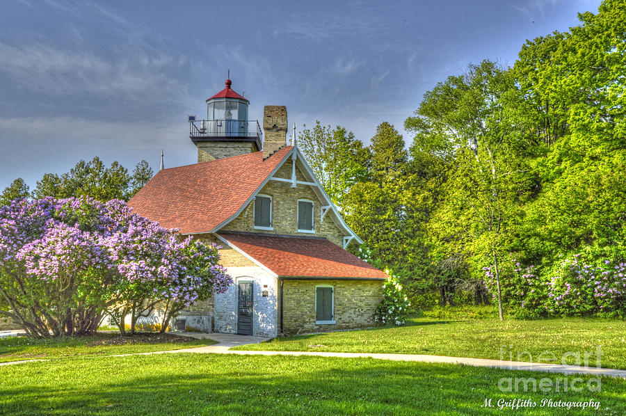 Spring Photograph - Eagle Bluff Lighthouse by Michael Griffiths