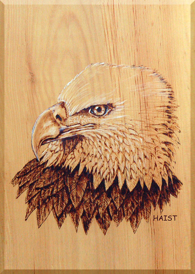 EAGLE img 2 Pyrography by Ron Haist