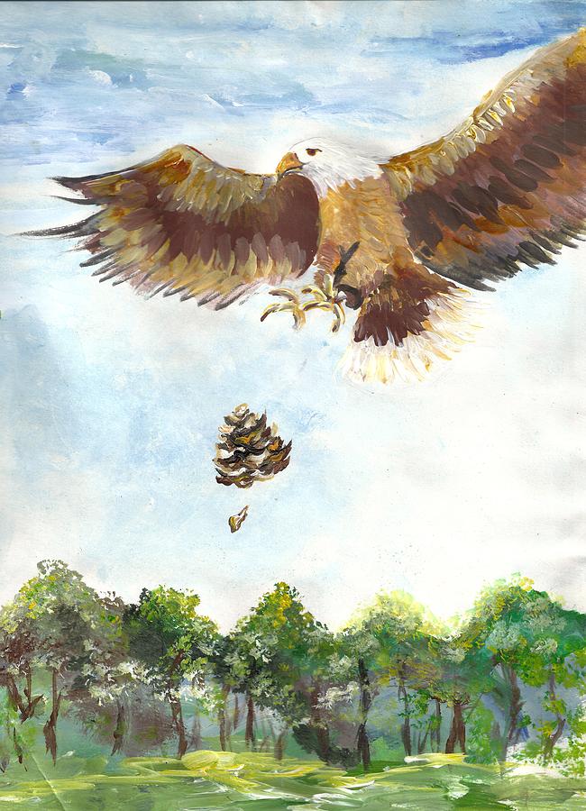 Eagle Painting by Karen Ferrand Carroll