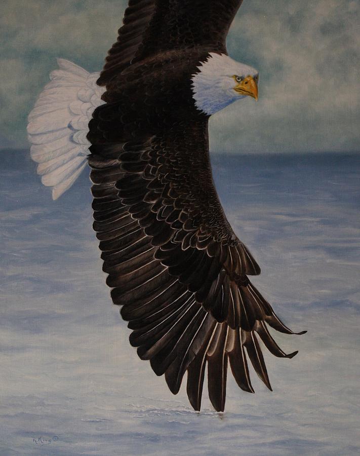 Eagle - Low Pass Turn Painting by Roena King - Fine Art America