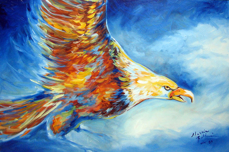 Eagle Painting by Marcia Baldwin - Fine Art America