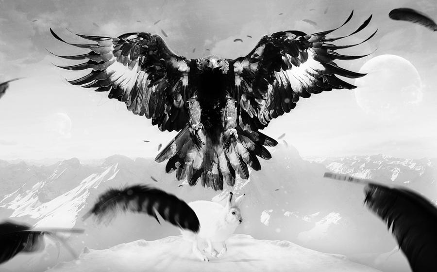 Eagle Digital Art - Eagle by Maye Loeser