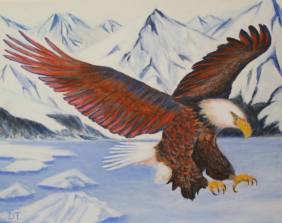 Independence Day Painting - Eagle of Alaska by Dmitrii Taganov