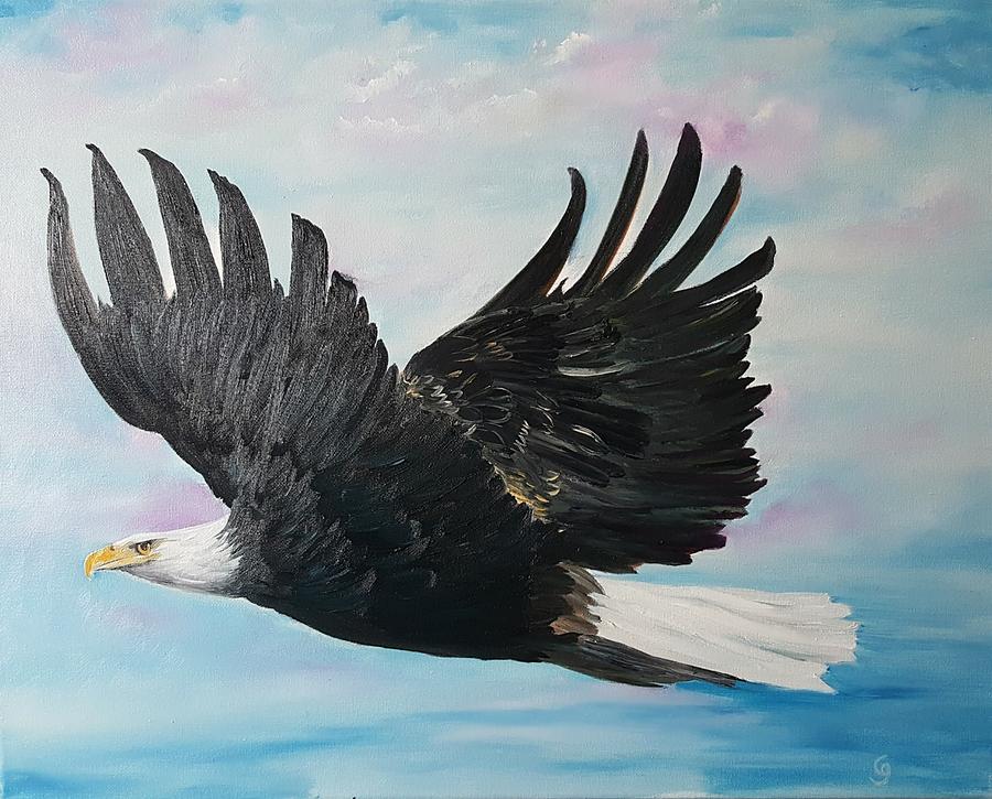 Eagle on a Mission      11 Painting by Cheryl Nancy Ann Gordon