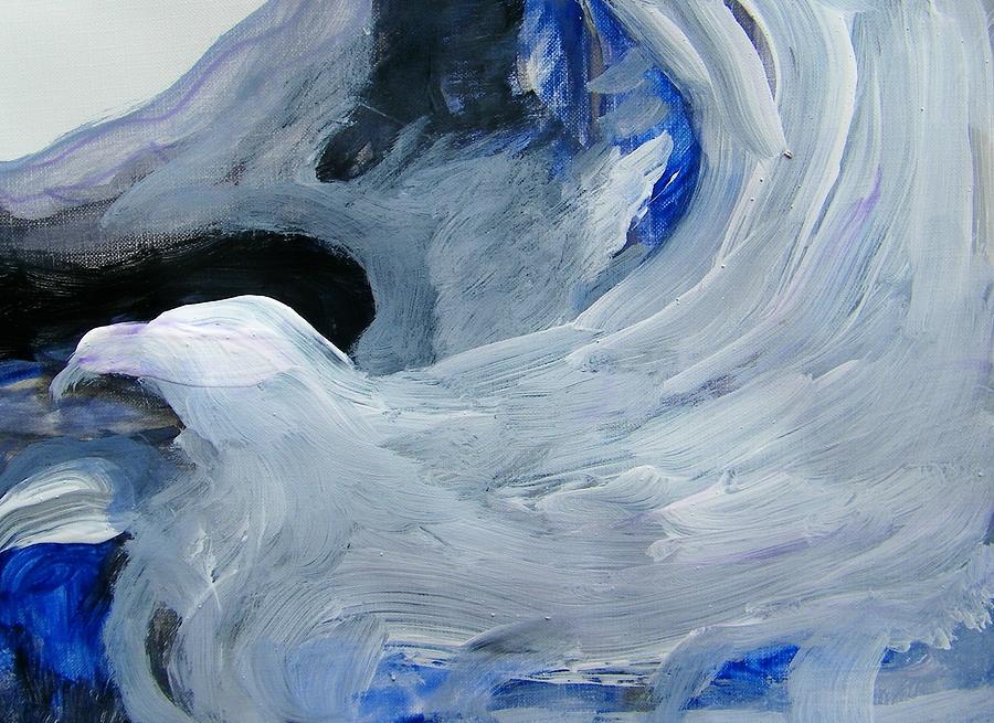Eagle Riding on Waves Painting by Judith Redman