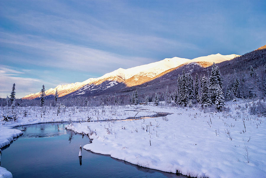 Eagle River Winter Scene Photograph by Donald Pash