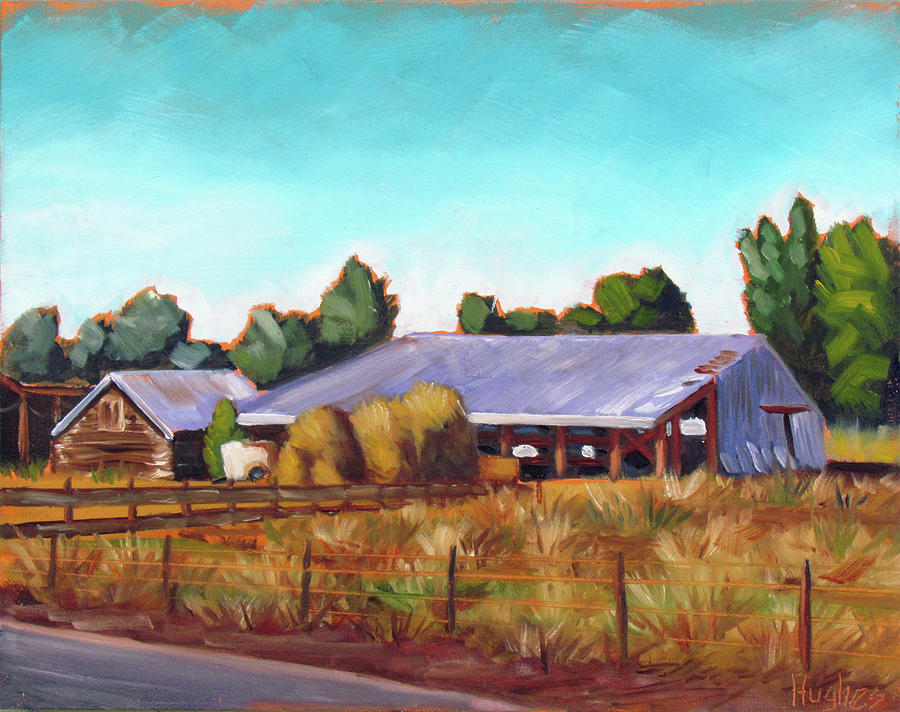 Eagle Painting - Eagle Road Barn by Kevin Hughes