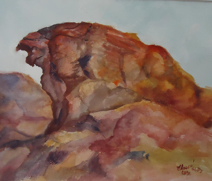 Eagle Rock in Valley of Fire Painting by Charme Curtin