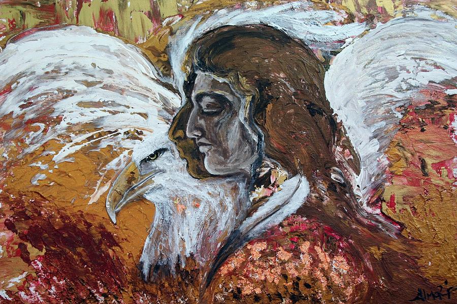 Eagle Spirit Warrior Painting by Alma Yamazaki