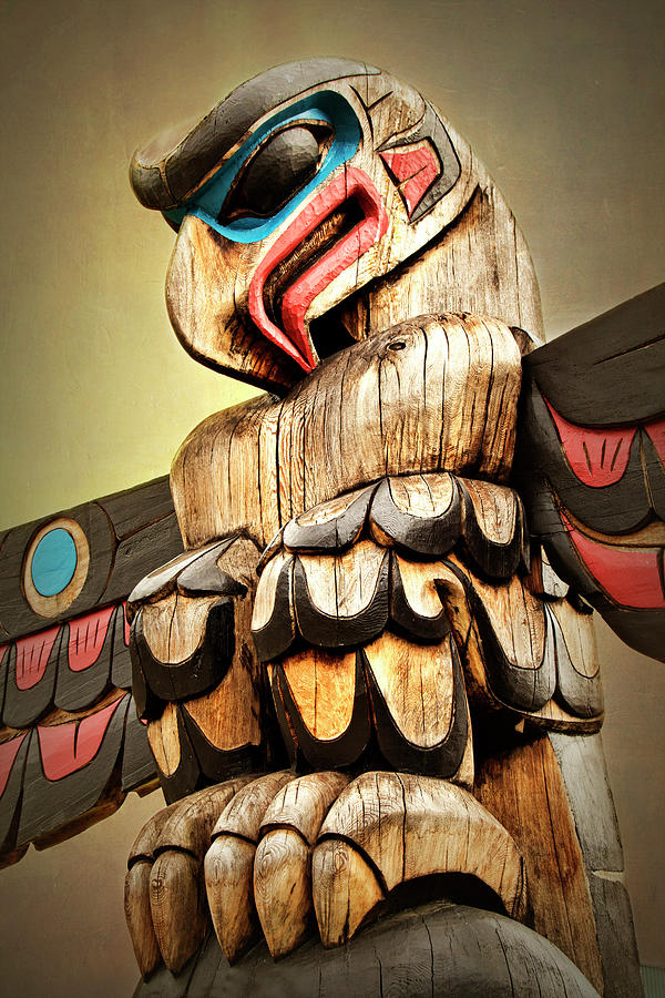 Eagle Totem Pole - Freedom of Spirit Photograph by Peggy Collins