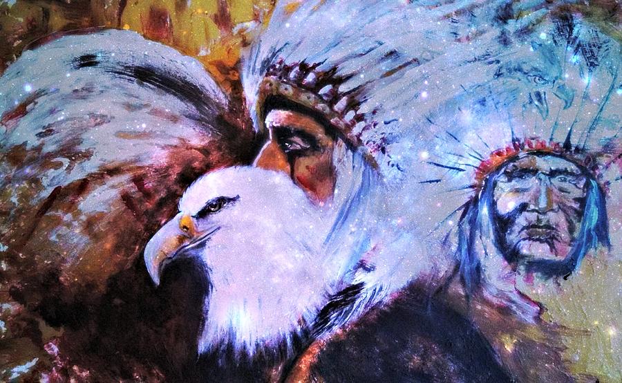 Eagle Warrior Painting by Alma Yamazaki