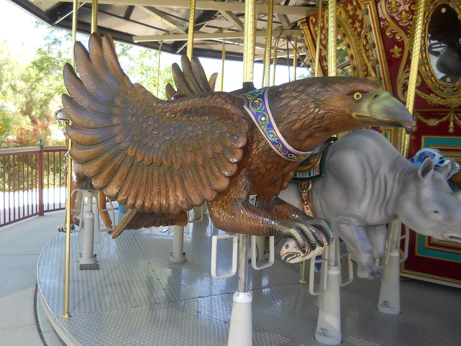 Eagle With Fish on Carousel Photograph by Colleen Cornelius