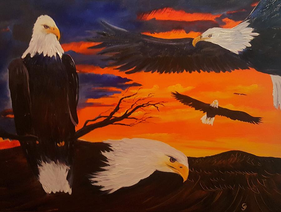 Eagles are Back                 76 Painting by Cheryl Nancy Ann Gordon