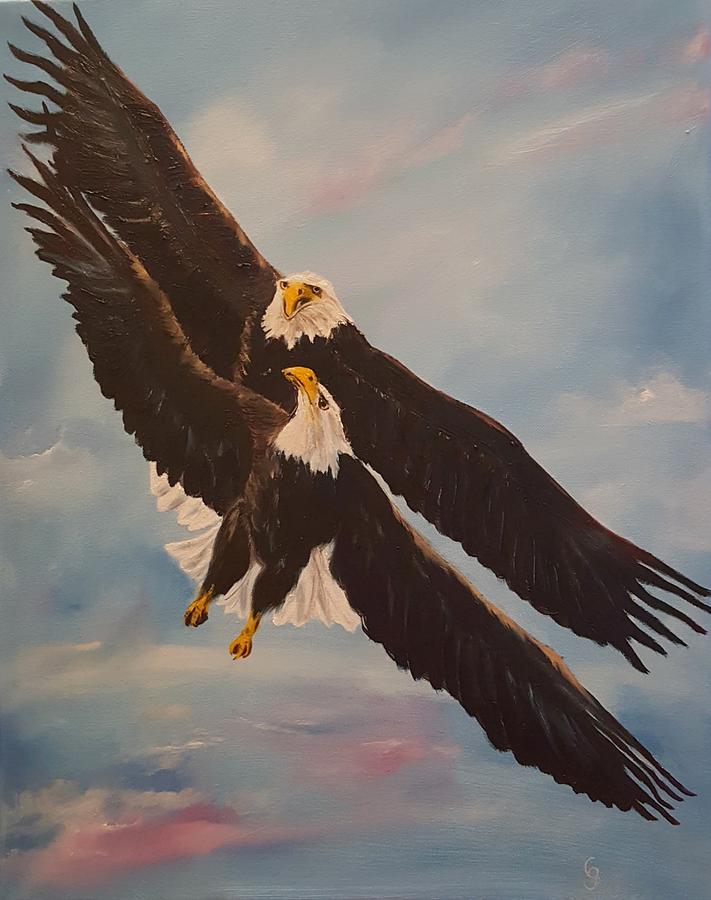 Eagles Dance      12 Painting by Cheryl Nancy Ann Gordon