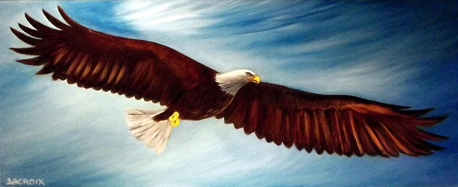 Eagle's Flight Painting by Jacqueline LaCroix - Pixels