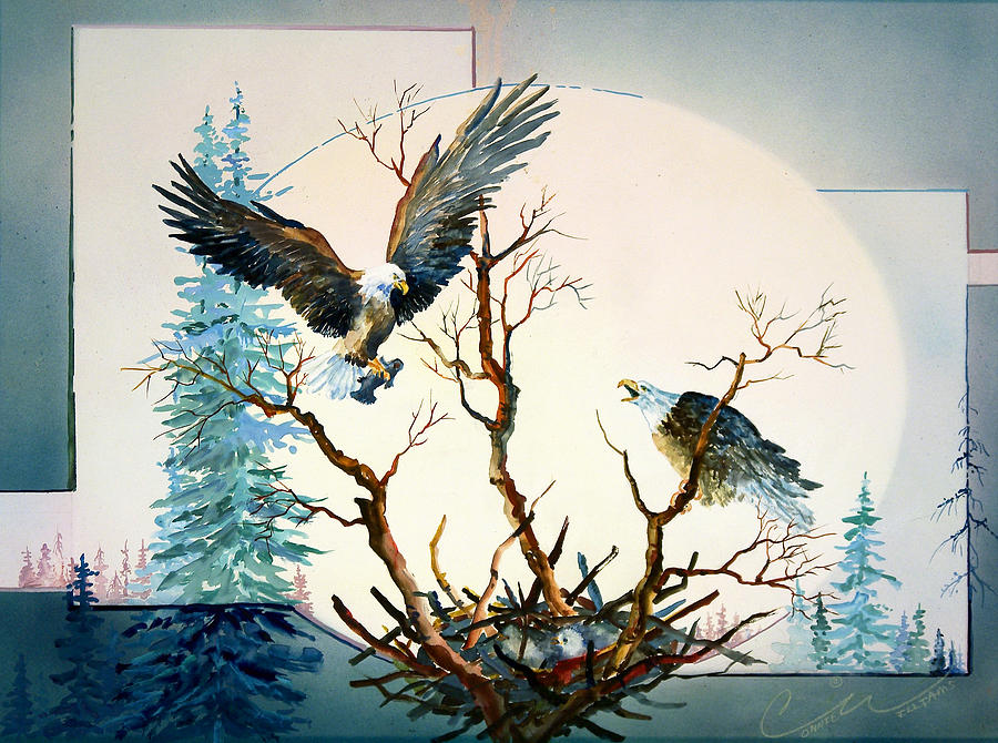 Eagles Nest Painting by Connie Williams