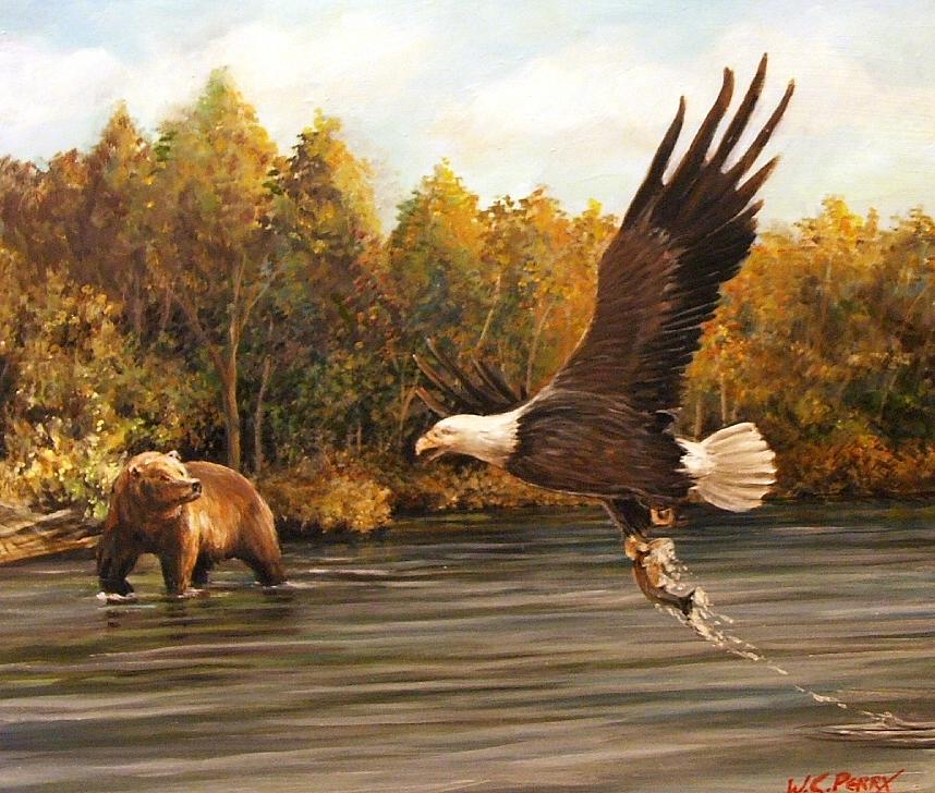 Eagles Prey Painting by Perrys Fine Art