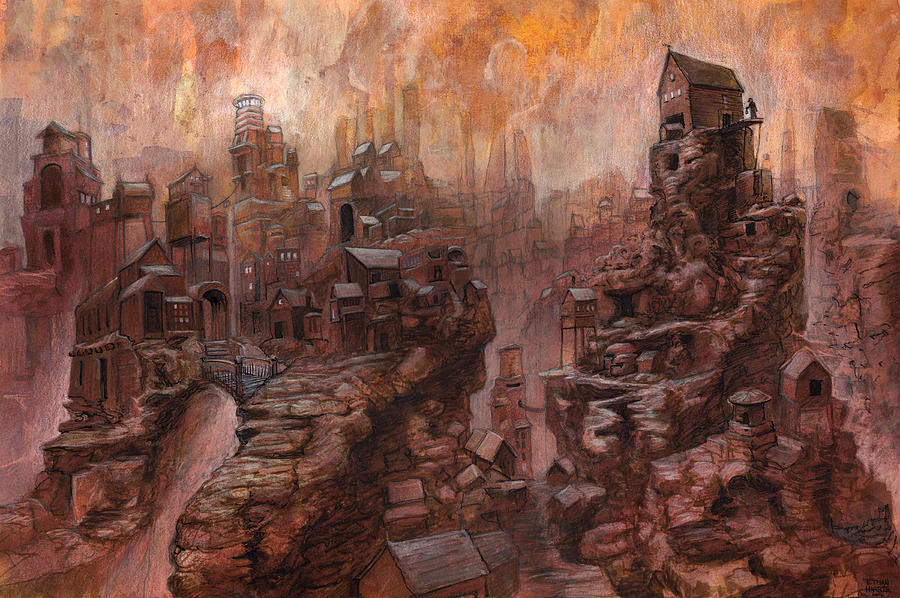 Shanty Town Drawing - Earlier Than You  by Ethan Harris