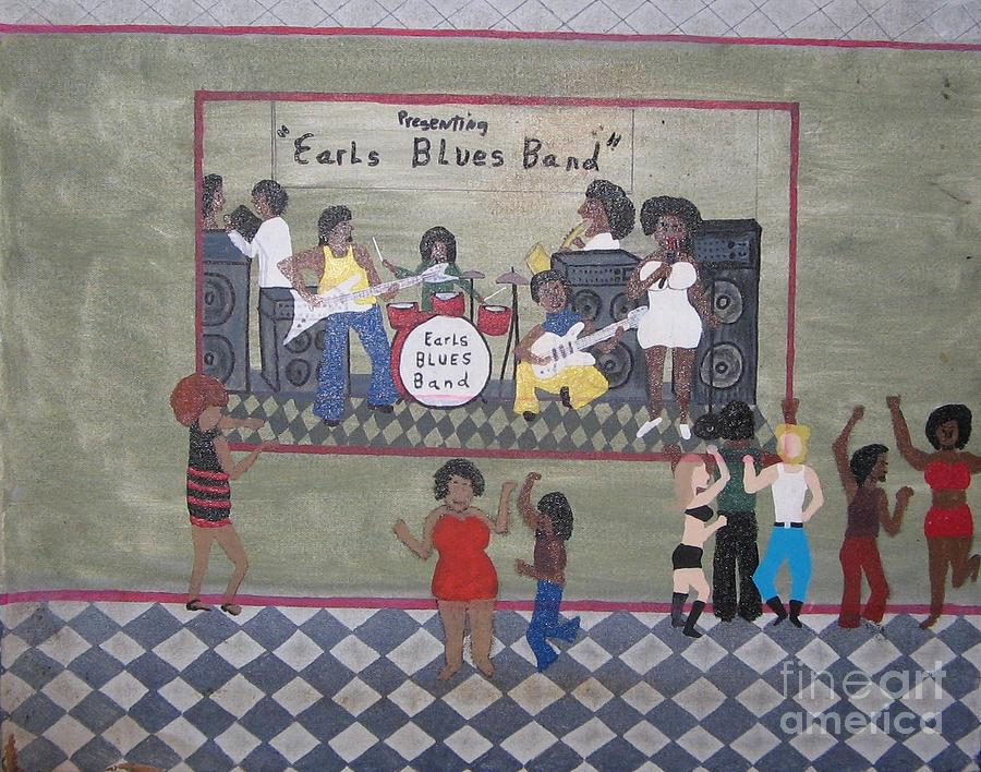 Music Painting - Earls Blues Band by Gregory Davis