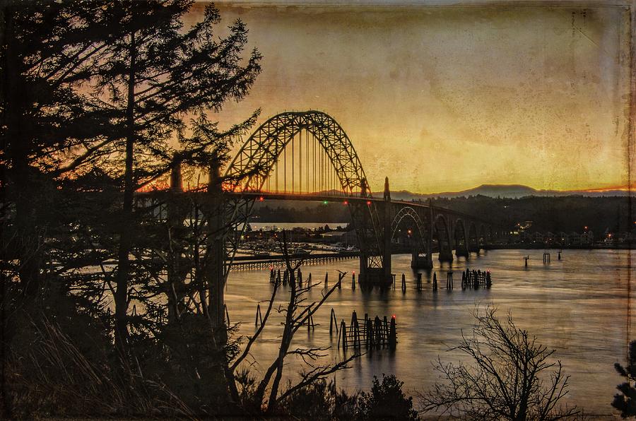 Early Morning At The Yaquina Bay Bridge #2 Photograph by Thom Zehrfeld