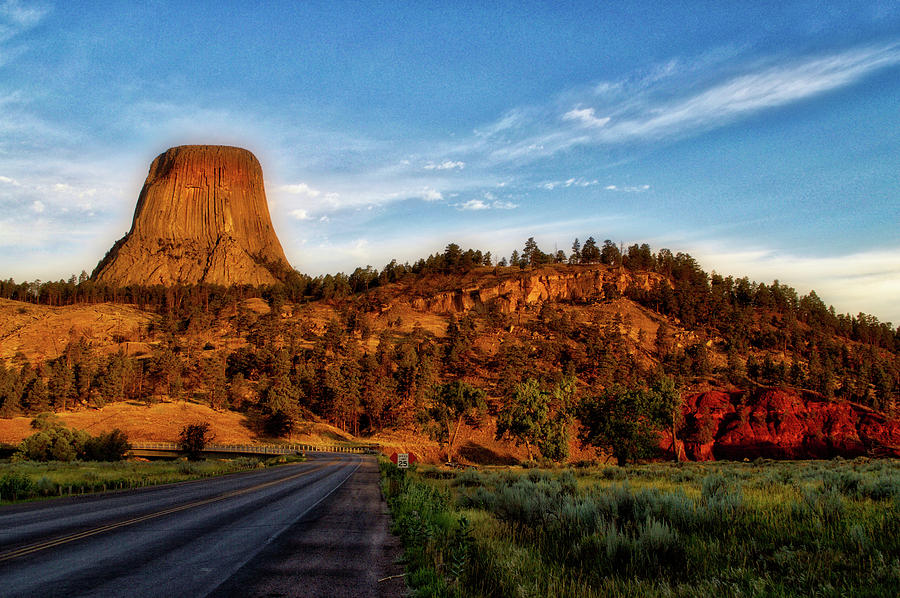 Early August Light Devils Tower Wyoming 01 Photograph by Thomas Woolworth