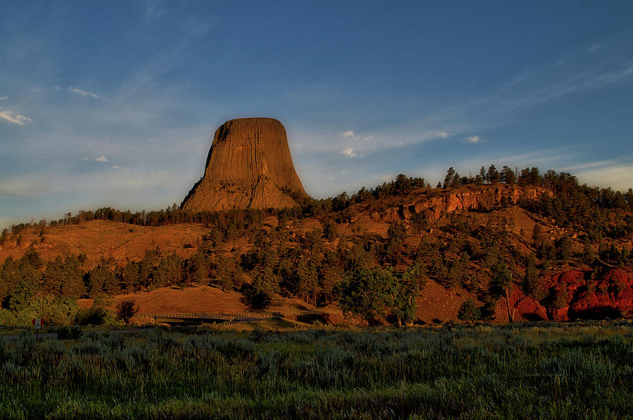 Early August Light Devils Tower Wyoming 02 Photograph by Thomas Woolworth