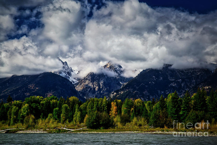 Early Autum in the Moody Grand Tetons Photograph by Bruce Block