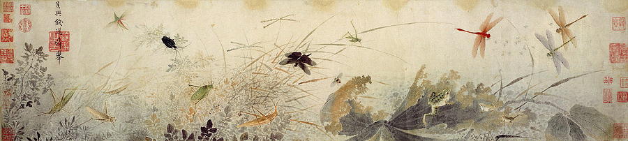 Butterfly Painting - Early Autumn, 13th Century by Qian Xuan