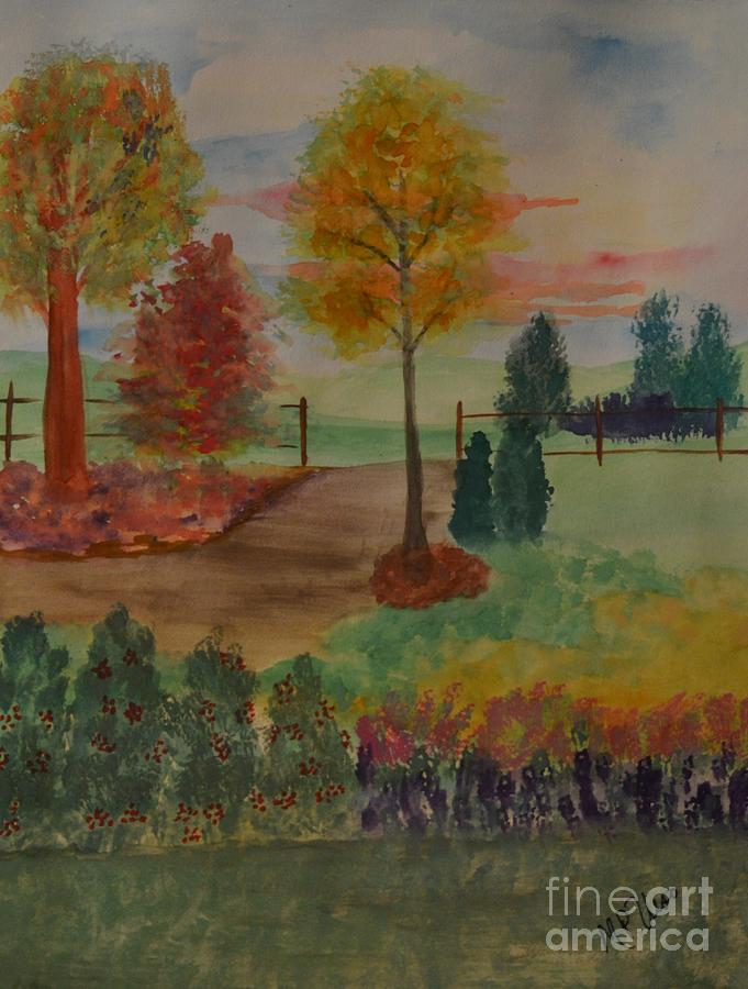 Early Autumn Painting by Maria Urso