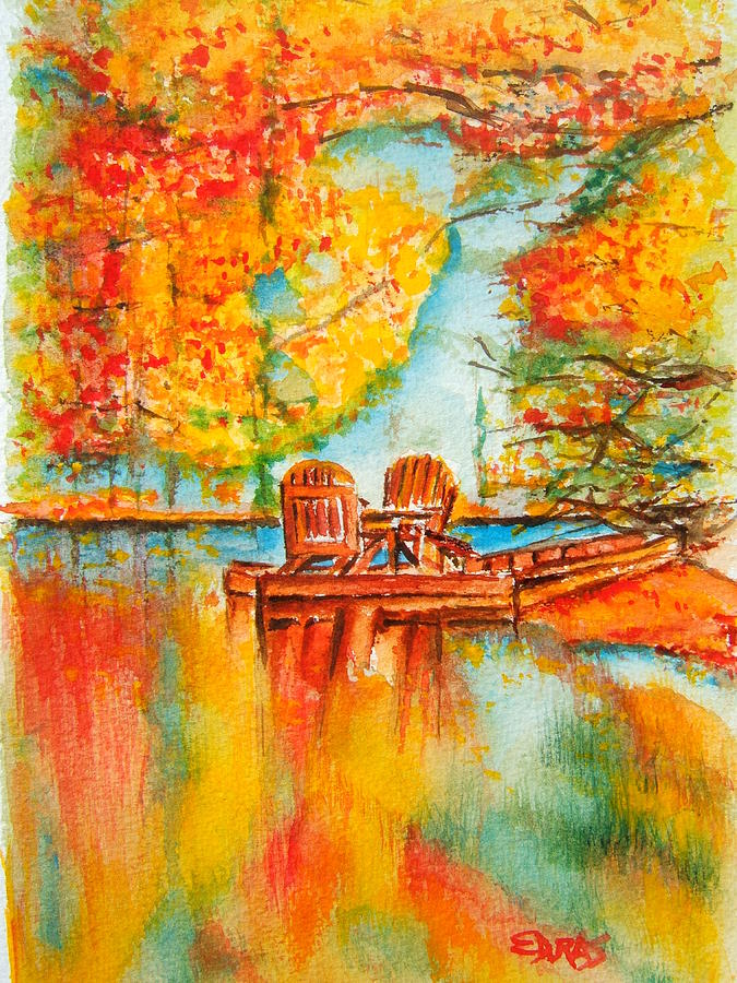 Early Autumn Reflections Painting by Elaine Duras