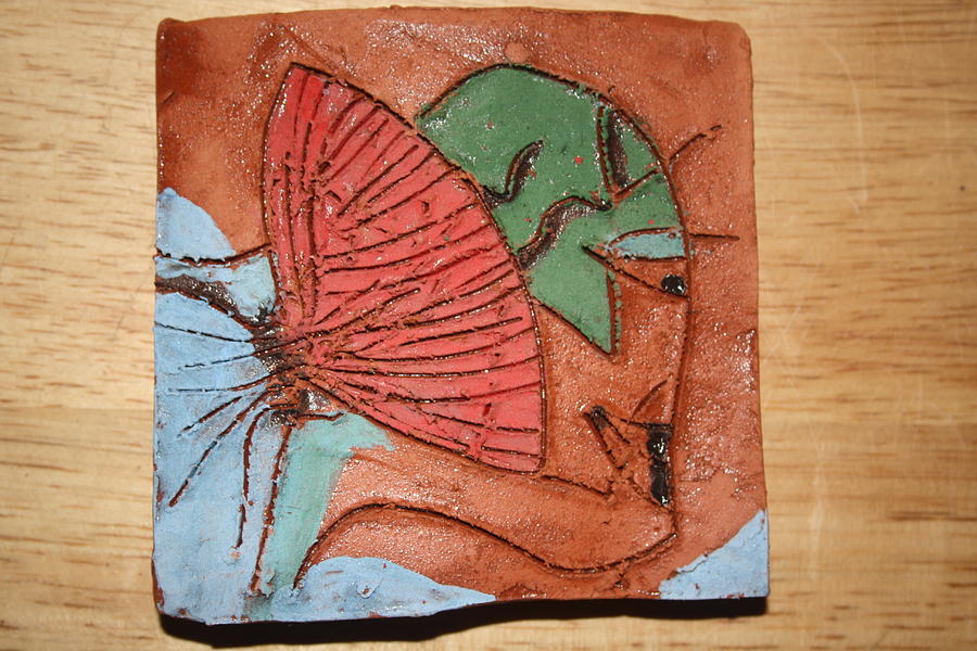 Early Bird - Tile Ceramic Art by Gloria Ssali