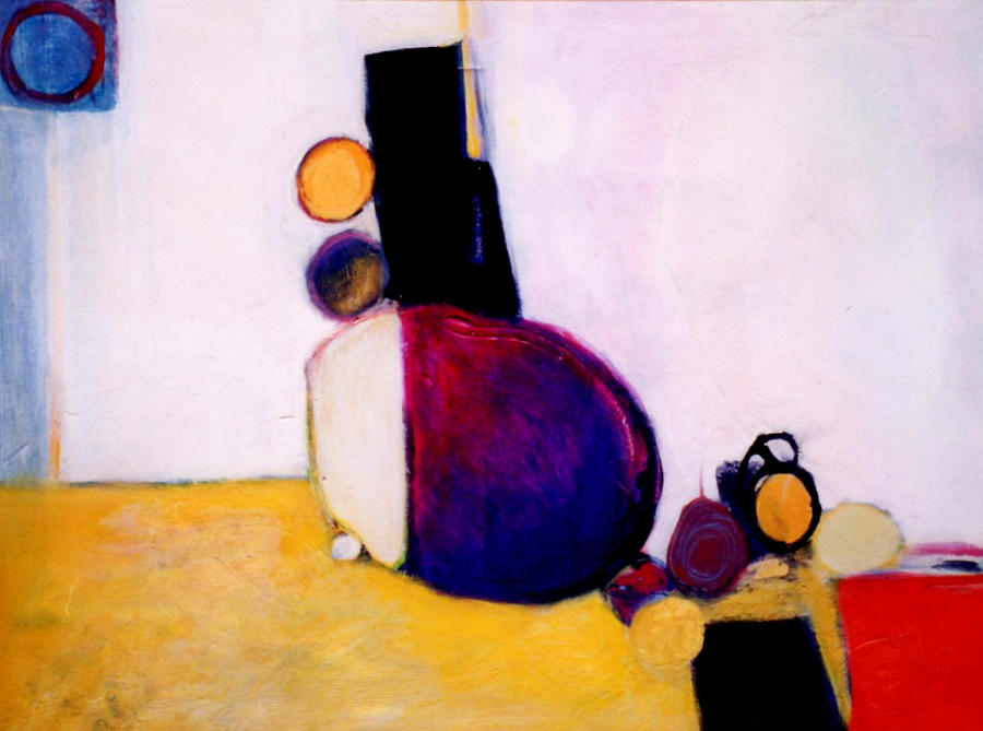 Early Blob Having A Ball Painting by Marlene Burns