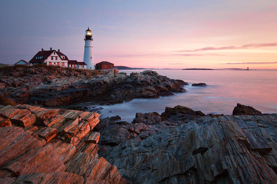 Early Dawn At Portland Head Lighthouse Photograph by Eric Gendron