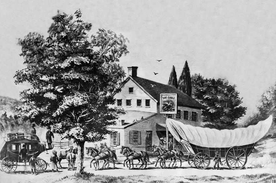 1850 Photograph - Early Days Of Travel by Underwood Archives 1850 Photograph - Early Days Of Travel by Underwood Archives