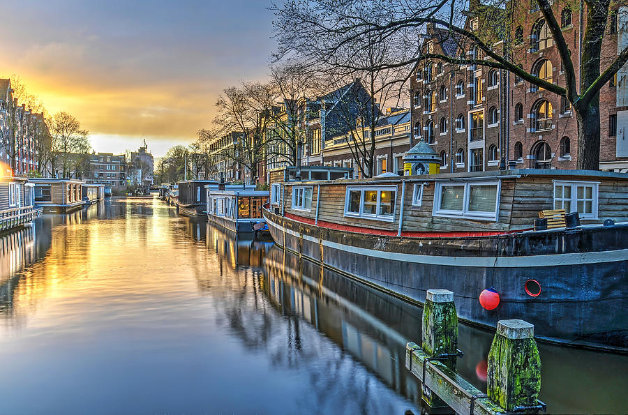 Early Evening in Amsterdam Photograph by Frans Blok