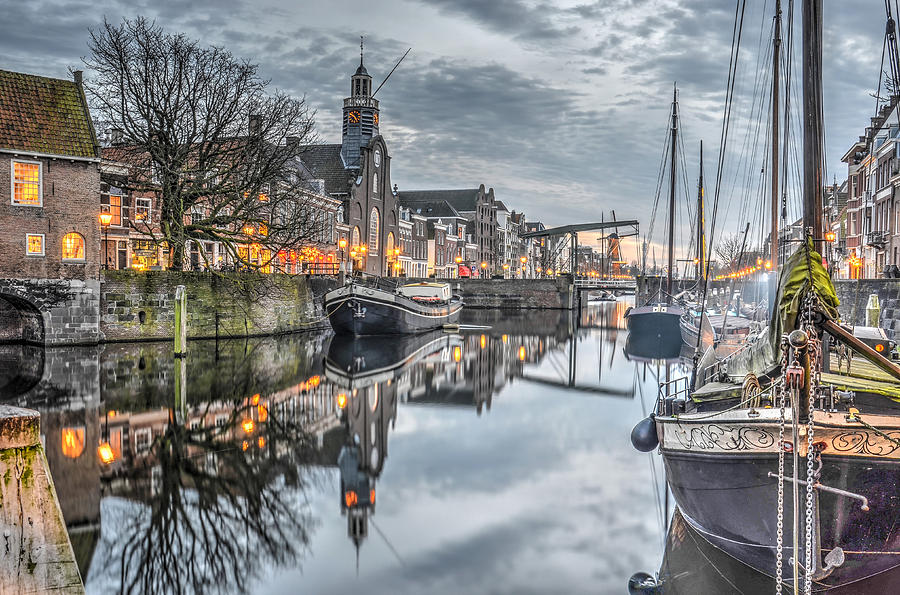 Early Evening in Delfshaven Photograph by Frans Blok