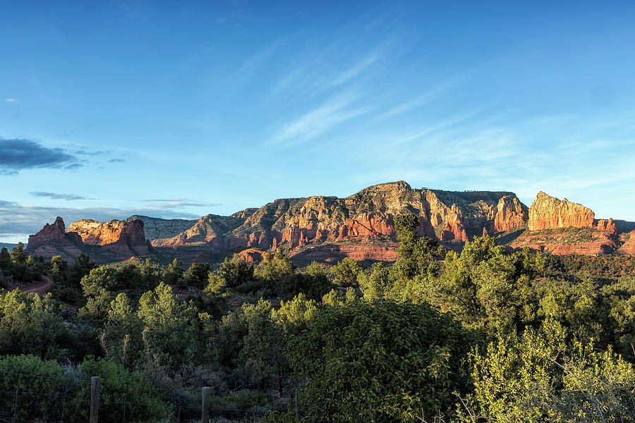 Early Evening Light on the Red Rocks of Sedona Photograph by Belinda Greb