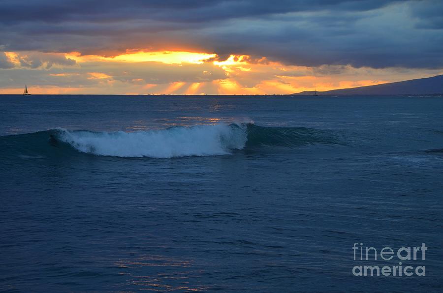 Early Evening Sunset Waikiki Hawaii - 14 Photograph