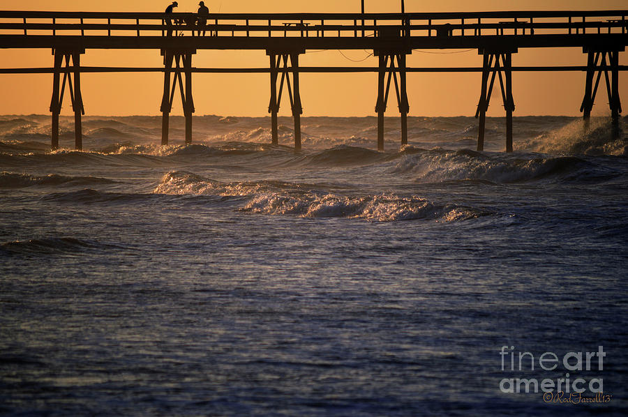 Early fishing at Sunset Beach, NC Photograph by Rod Farrell