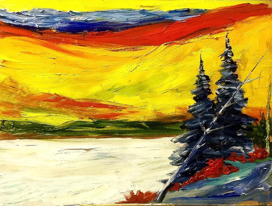 Early Ice - Late Fall Painting by Desmond Raymond