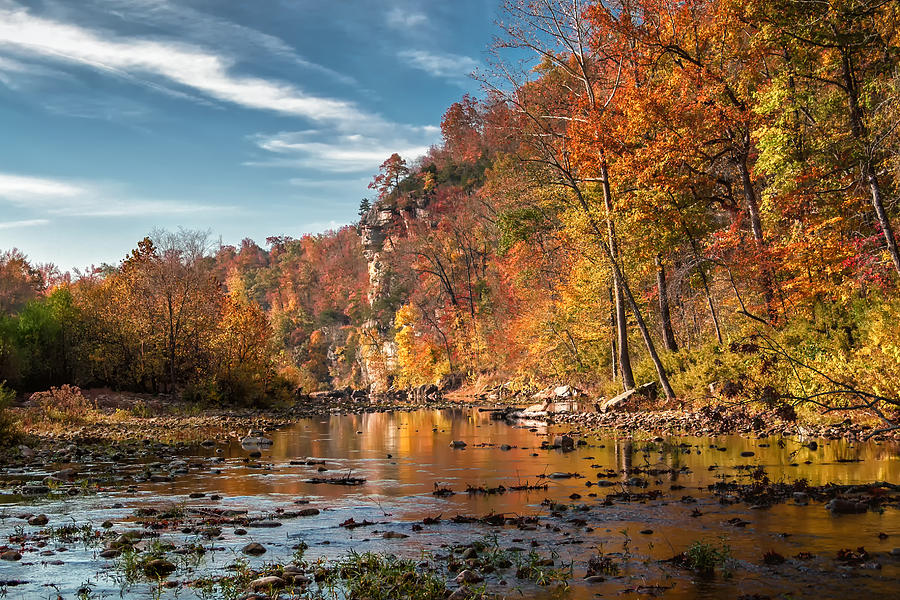 Fall Photograph - Early Light on the Buffalo River by James Barber