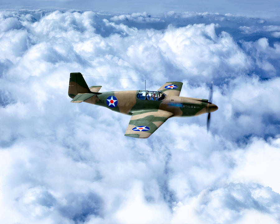 Early Model P-51 Mustang Fighter Plane - World War II Photograph by Mark Tisdale